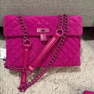 Kurt Geiger Fuchsia Quilted Crossbody Bag